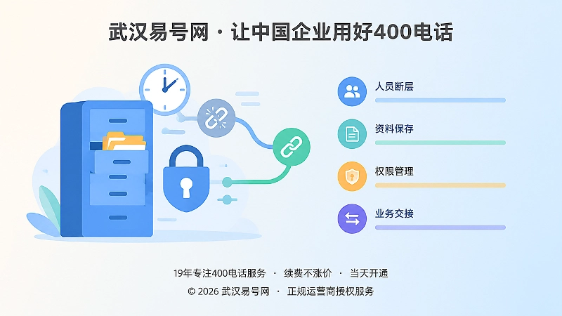 企业通信资料管理与人员交接扁平插画